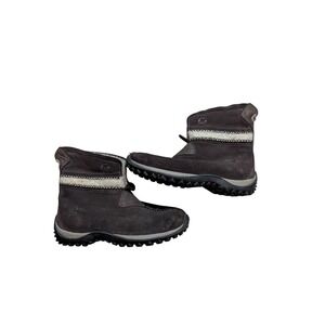 Sorel Nicolet Slip on Winter Boots Womens Size 7 Stout Brown Leather‎ Insulated